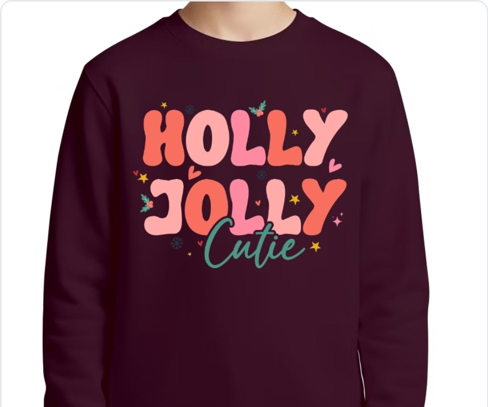 Youth Holly Jolly Cutie T-shirt or Sweatshirt