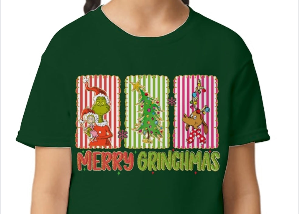Youth Merry Grinchmas T-shirt or Sweatshirt