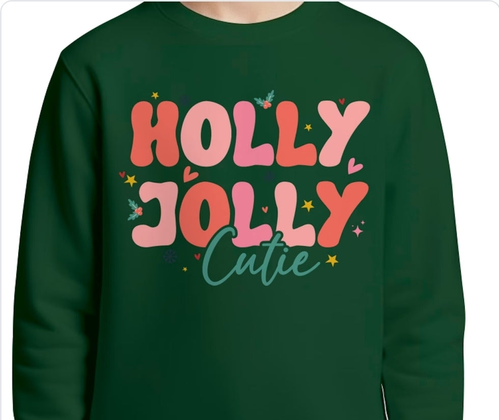Youth Holly Jolly Cutie T-shirt or Sweatshirt
