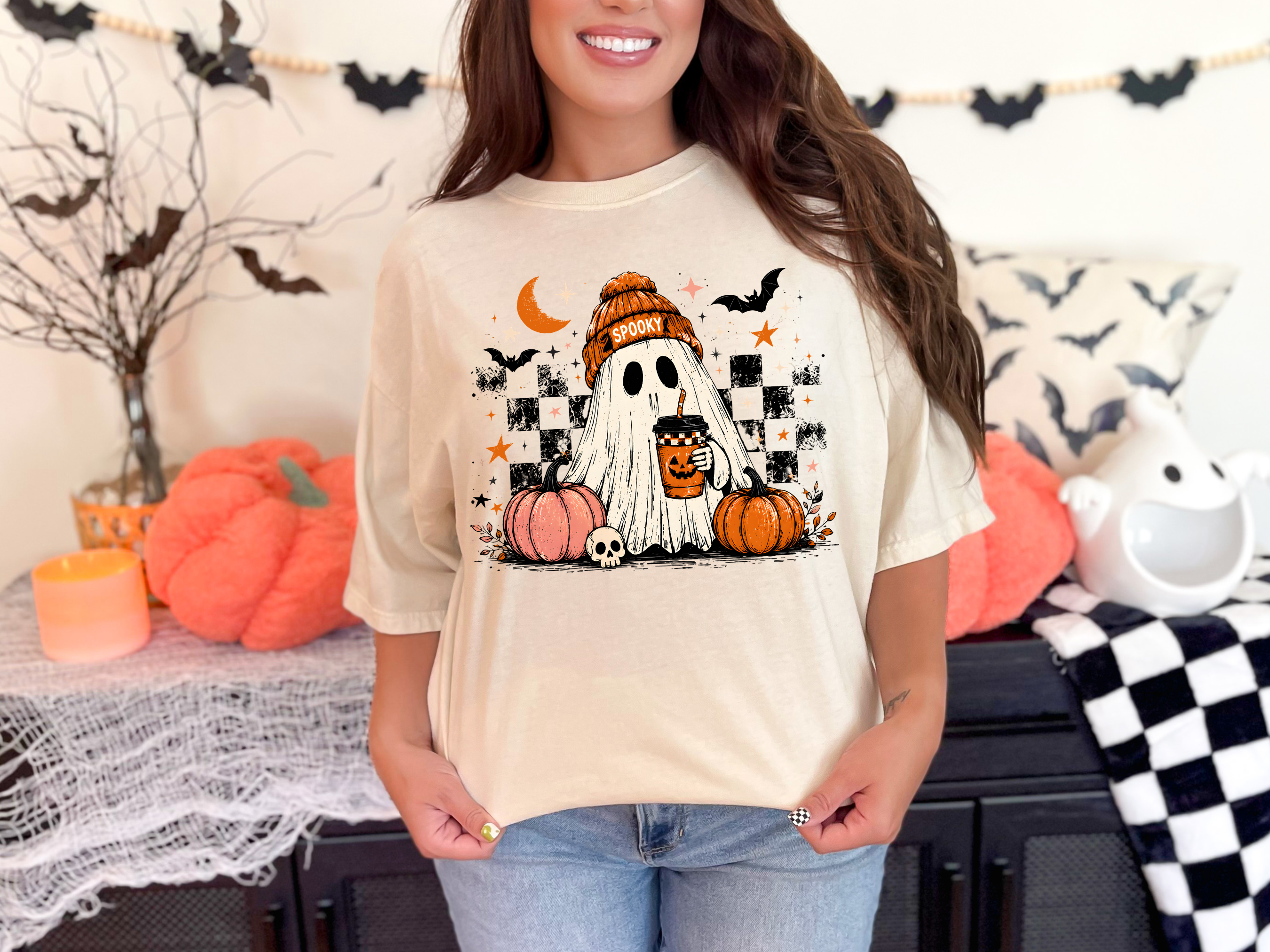 Spooky Ghost Comfort Colors T-Shirt