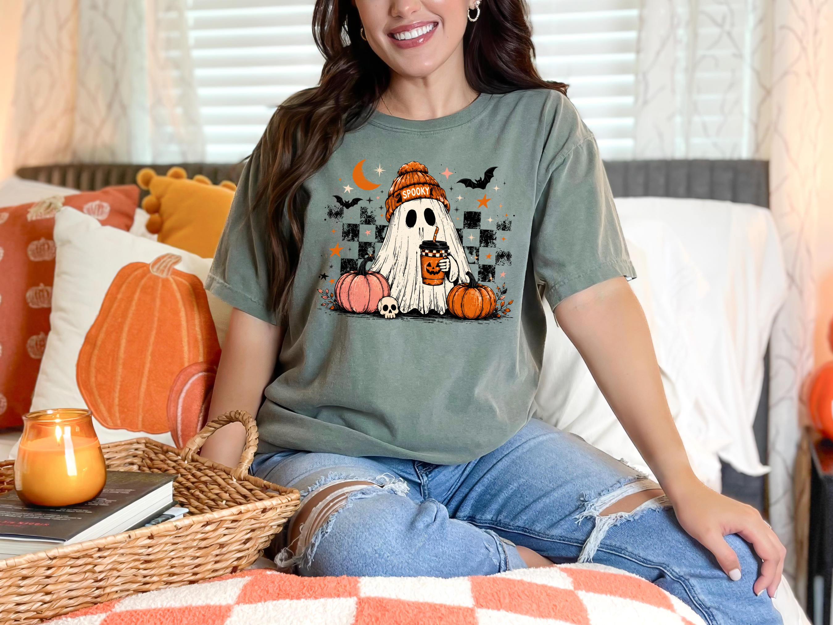Spooky Ghost Comfort Colors T-Shirt
