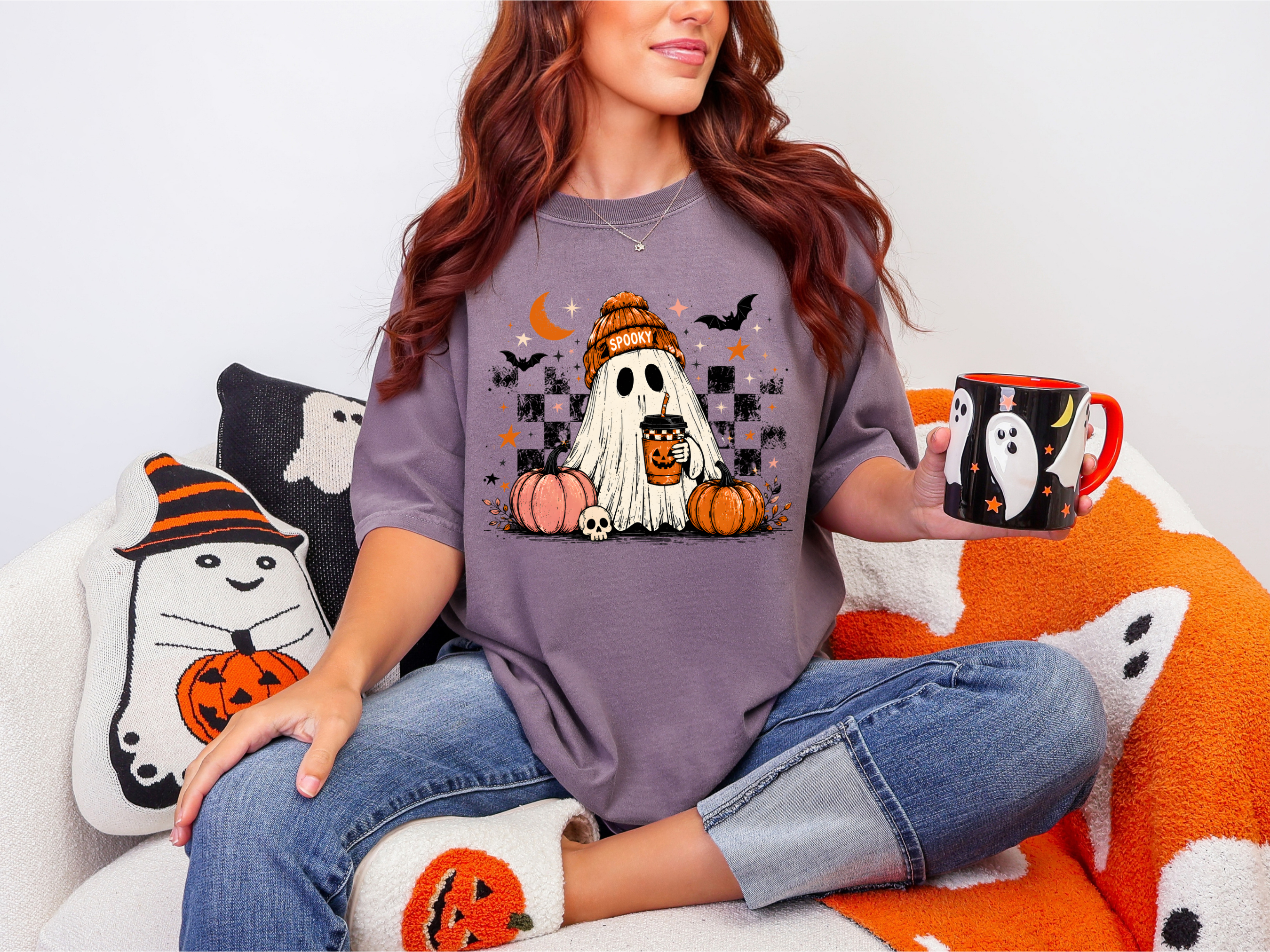 Spooky Ghost Comfort Colors T-Shirt
