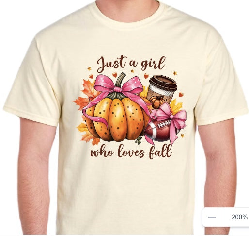 A Girl Who Loves Fall Comfort Color Shirt