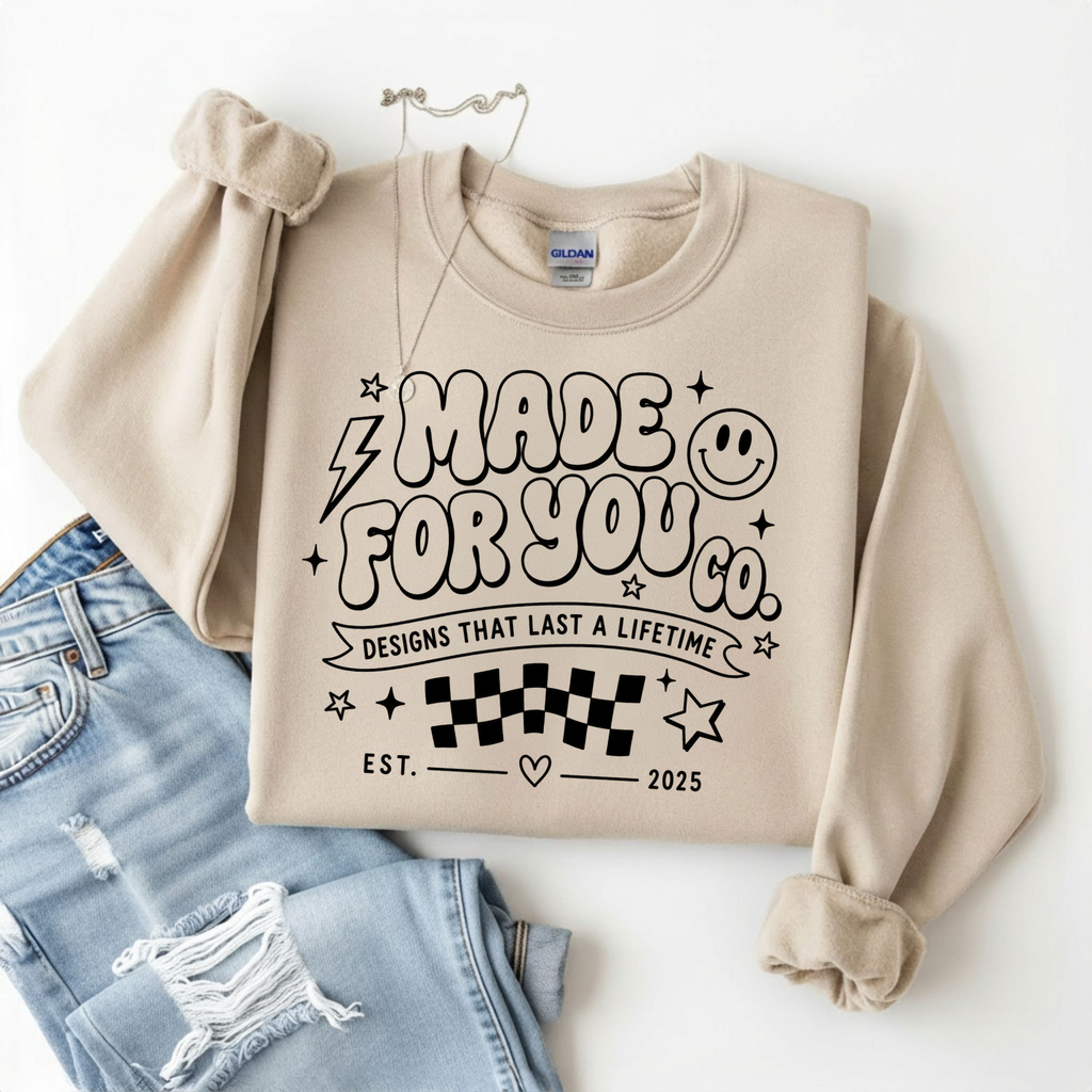 Gildan Sand Crewneck MERCH SWEATSHIRT