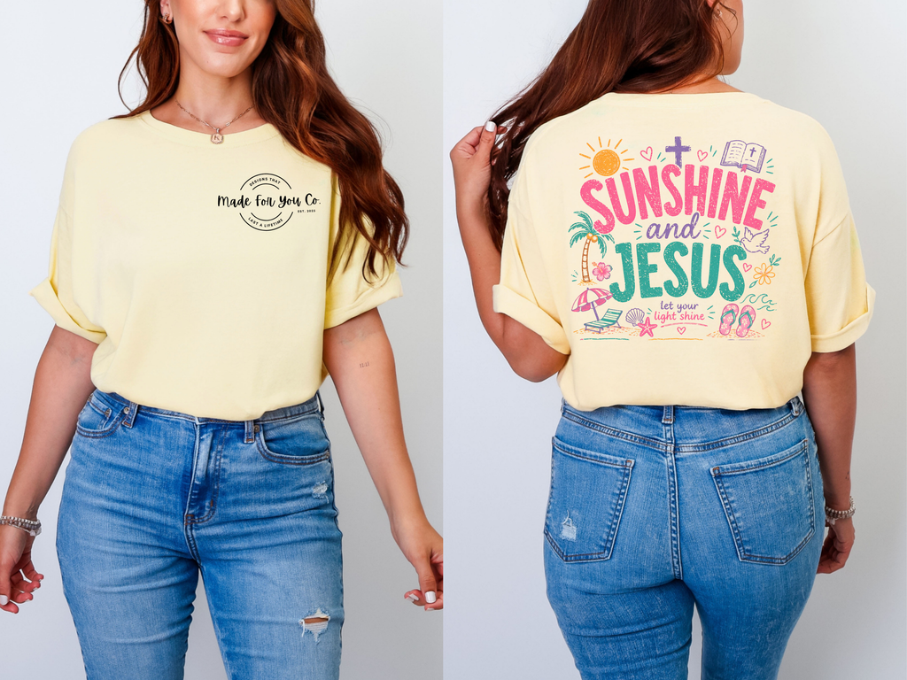Sunshine & Jesus Comfort Colors T-Shirt