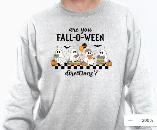 Fall-o-Ween Directions T-shirt or Sweatshirt