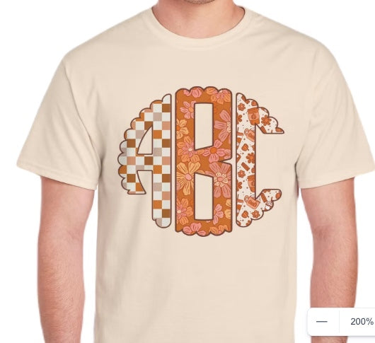 Fall Monogram T-Shirt or Sweatshirt