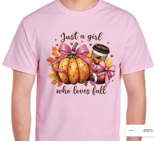 A Girl Who Loves Fall Comfort Color Shirt
