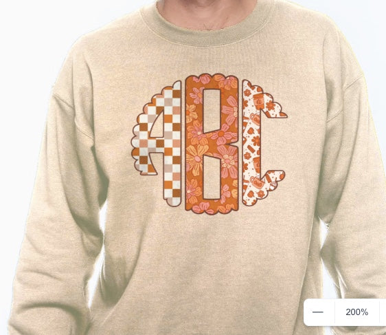 Fall Monogram T-Shirt or Sweatshirt