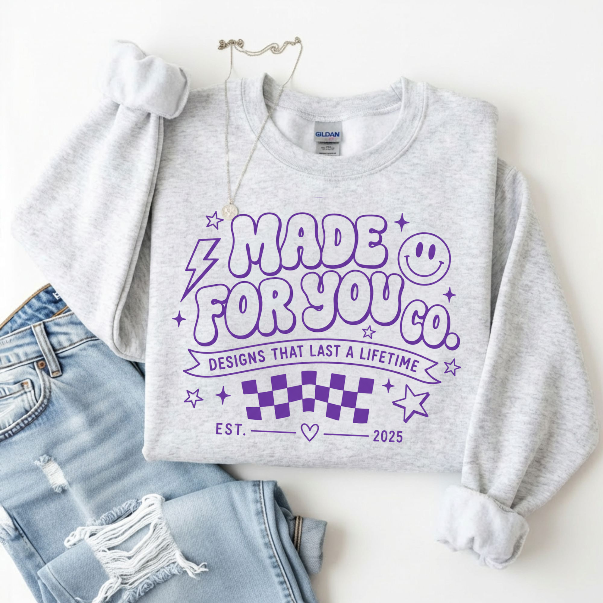 Gildan Ash Crewneck MERCH SWEATSHIRT