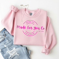 Gildan Light Pink Crewneck LOGO SWEATSHIRT