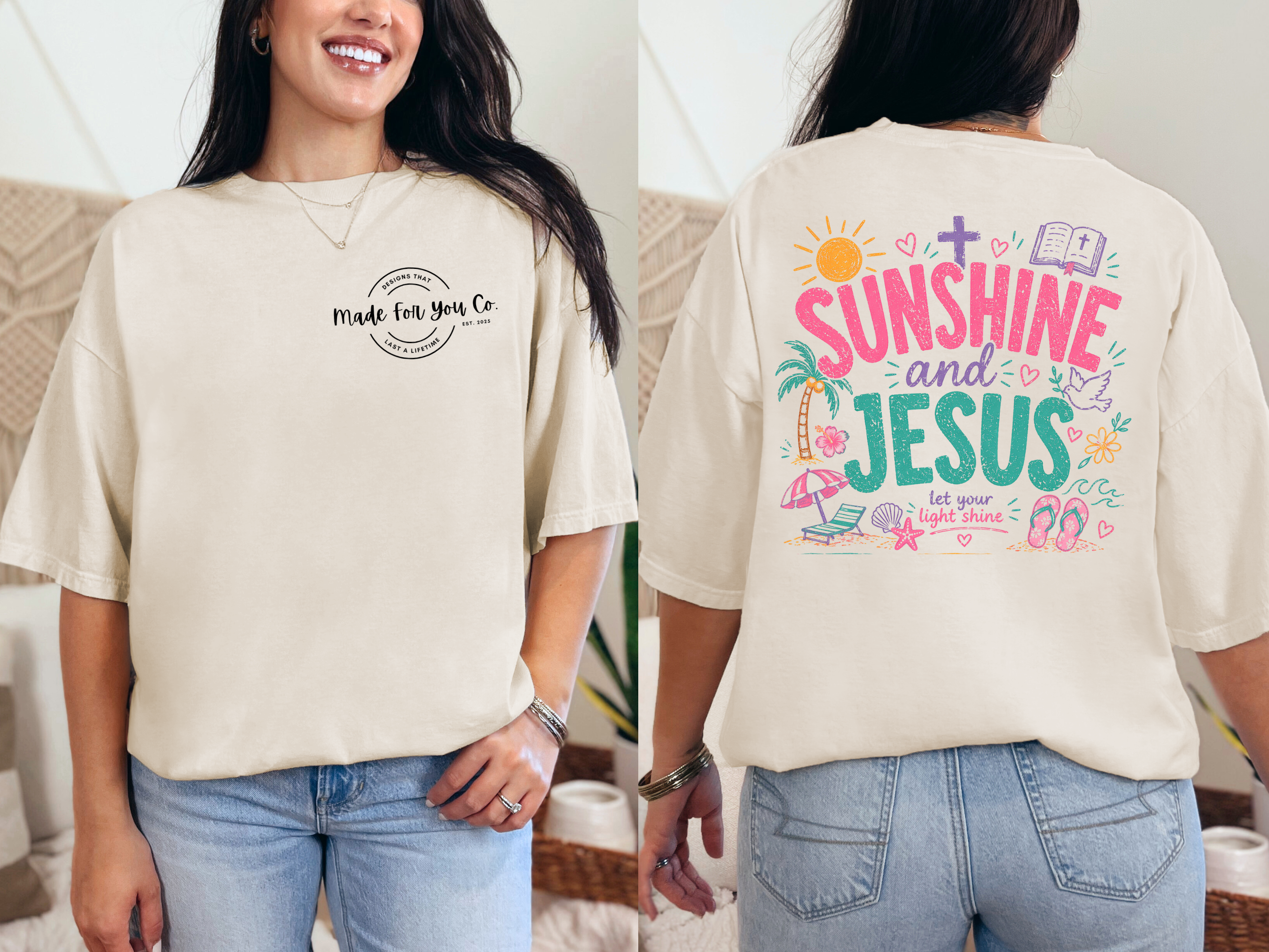 Sunshine & Jesus Comfort Colors T-Shirt