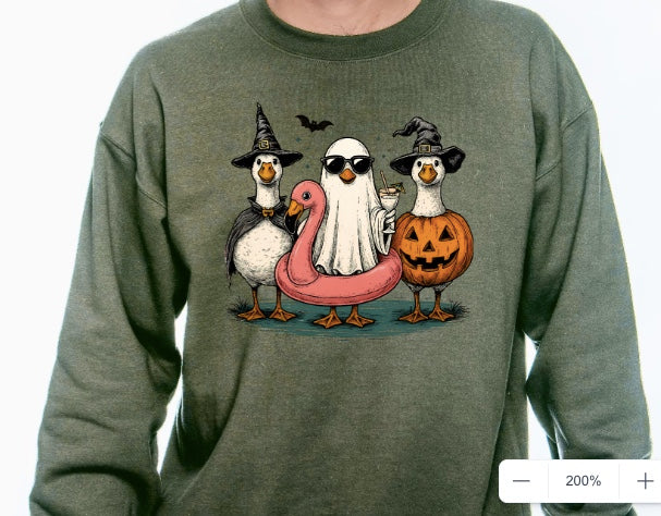 Spooky Goose Cotton Shirt or Sweatshirt