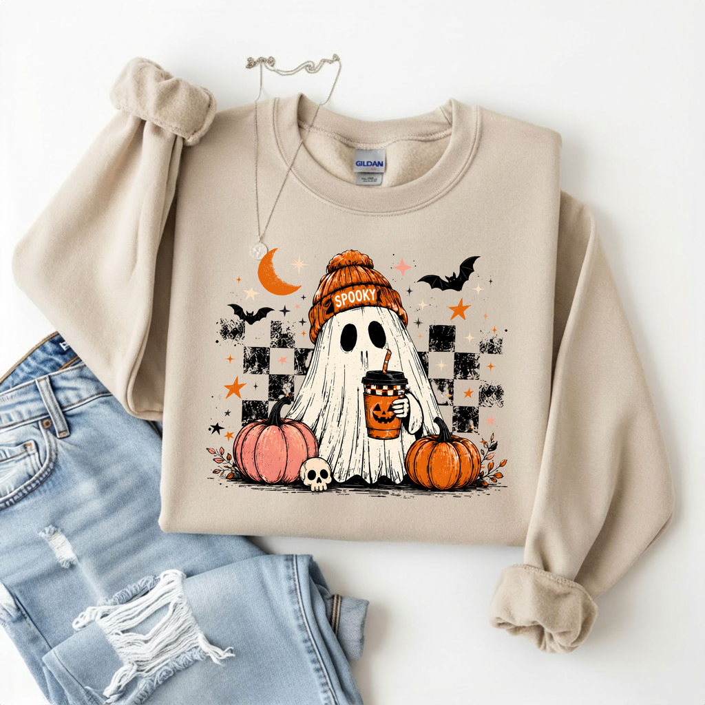 Spooky Ghost Crewneck Sweatshirt