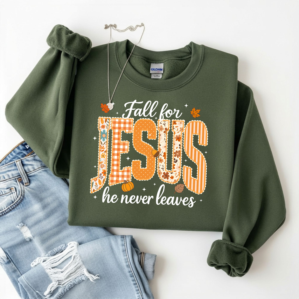 Fall For Jesus Crewneck Sweatshirt