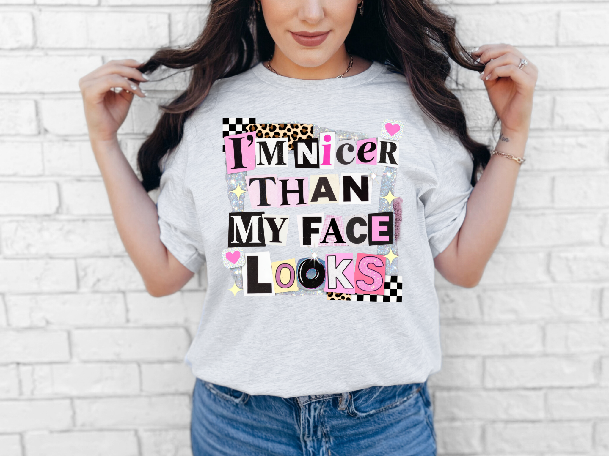 Retro I'm Nicer Than My Face Looks T-Shirt