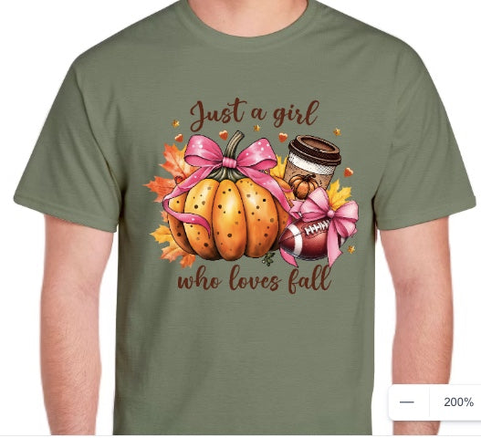 A Girl Who Loves Fall Comfort Color Shirt