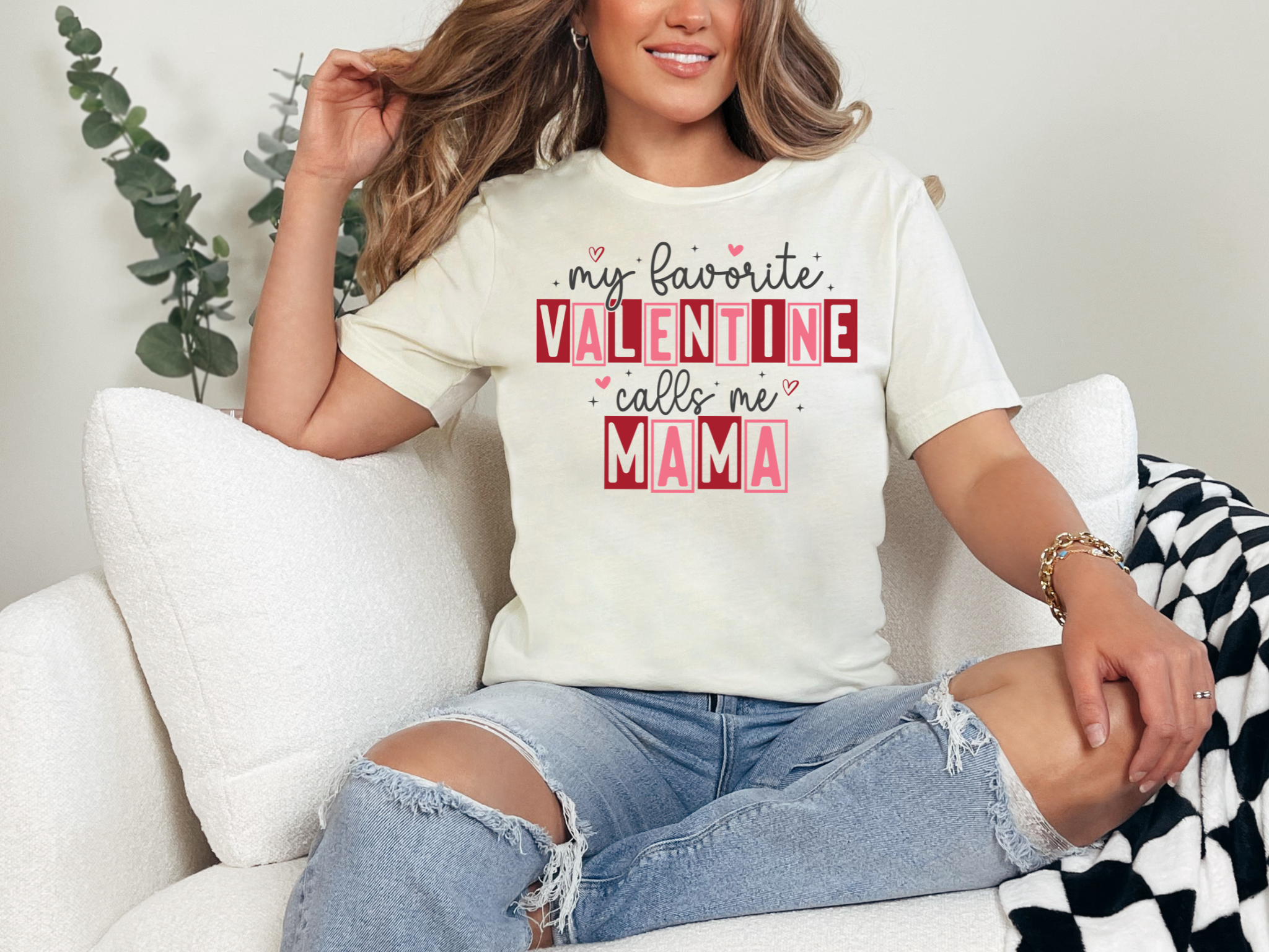 My Valentine Calls Me Mama T-Shirt