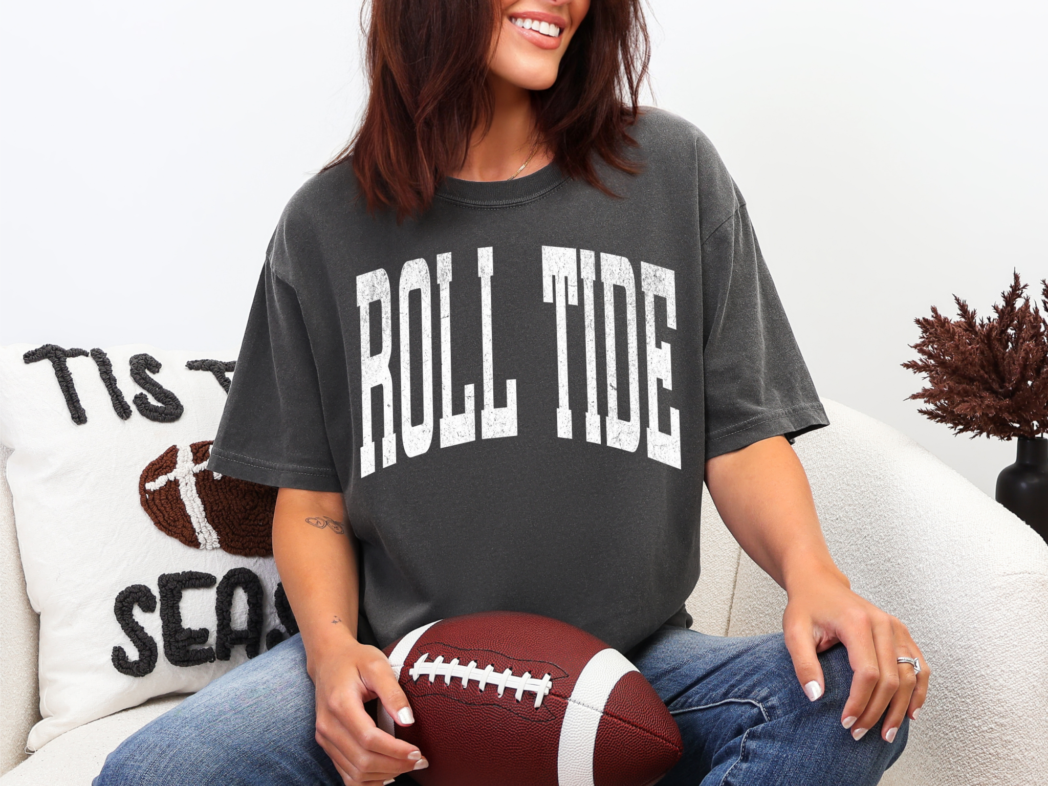"White" Roll Tide Comfort Colors T-Shirt