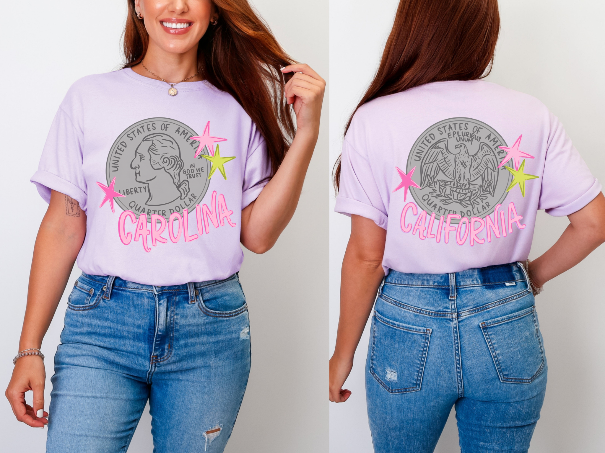 Head Carolina Tails California Comfort Colors T-Shirt