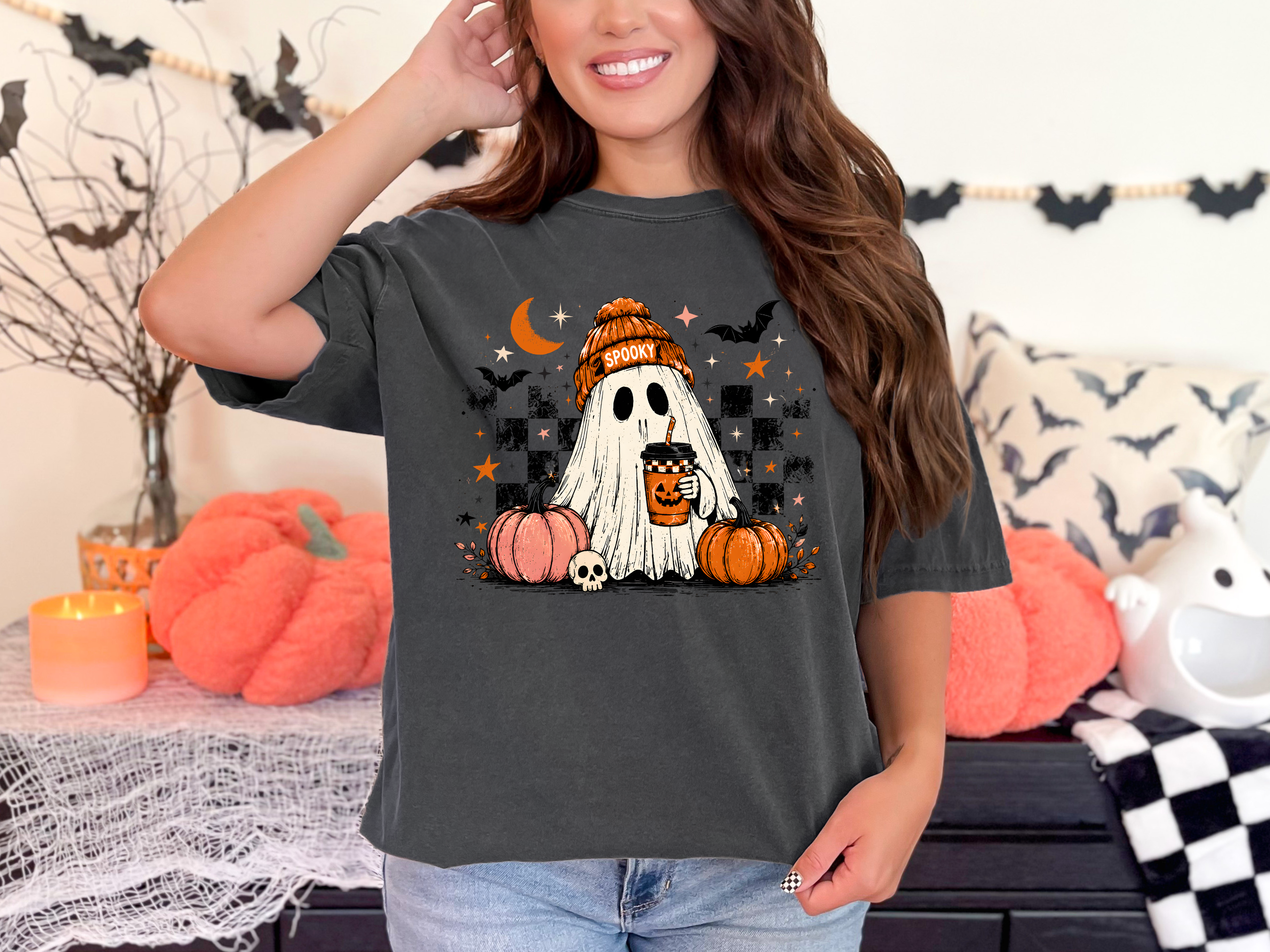 Spooky Ghost Comfort Colors T-Shirt