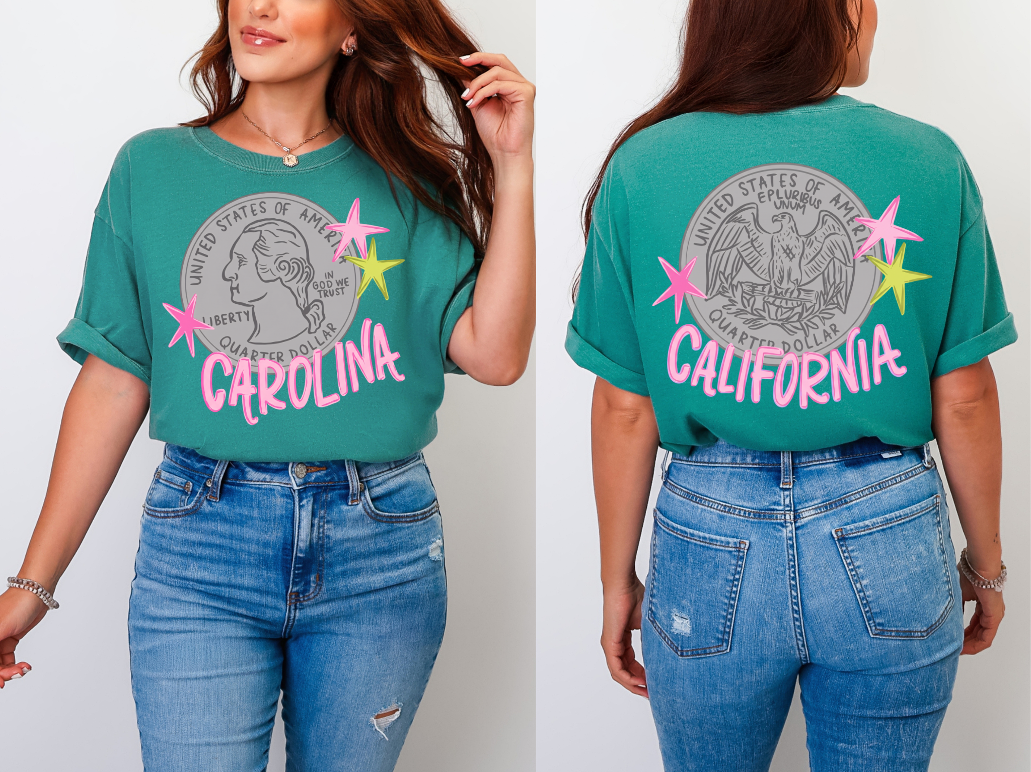 Head Carolina Tails California Comfort Colors T-Shirt