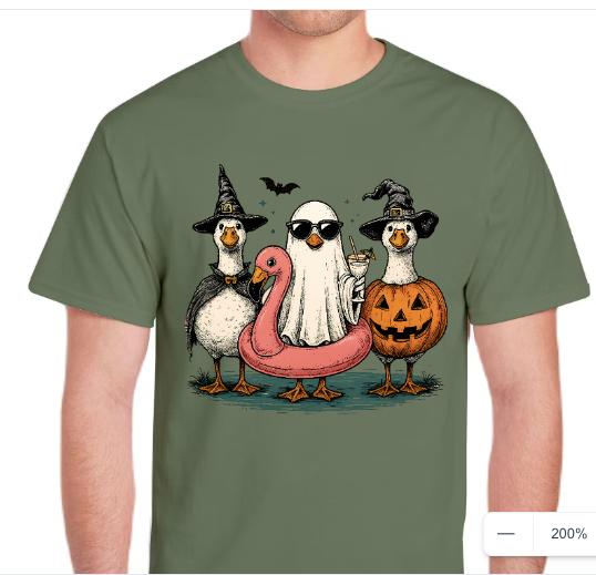 Spooky Goose Cotton Shirt or Sweatshirt