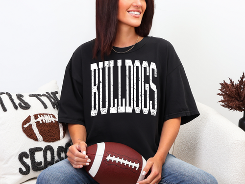 "White" Bulldogs Comfort Colors T-Shirt