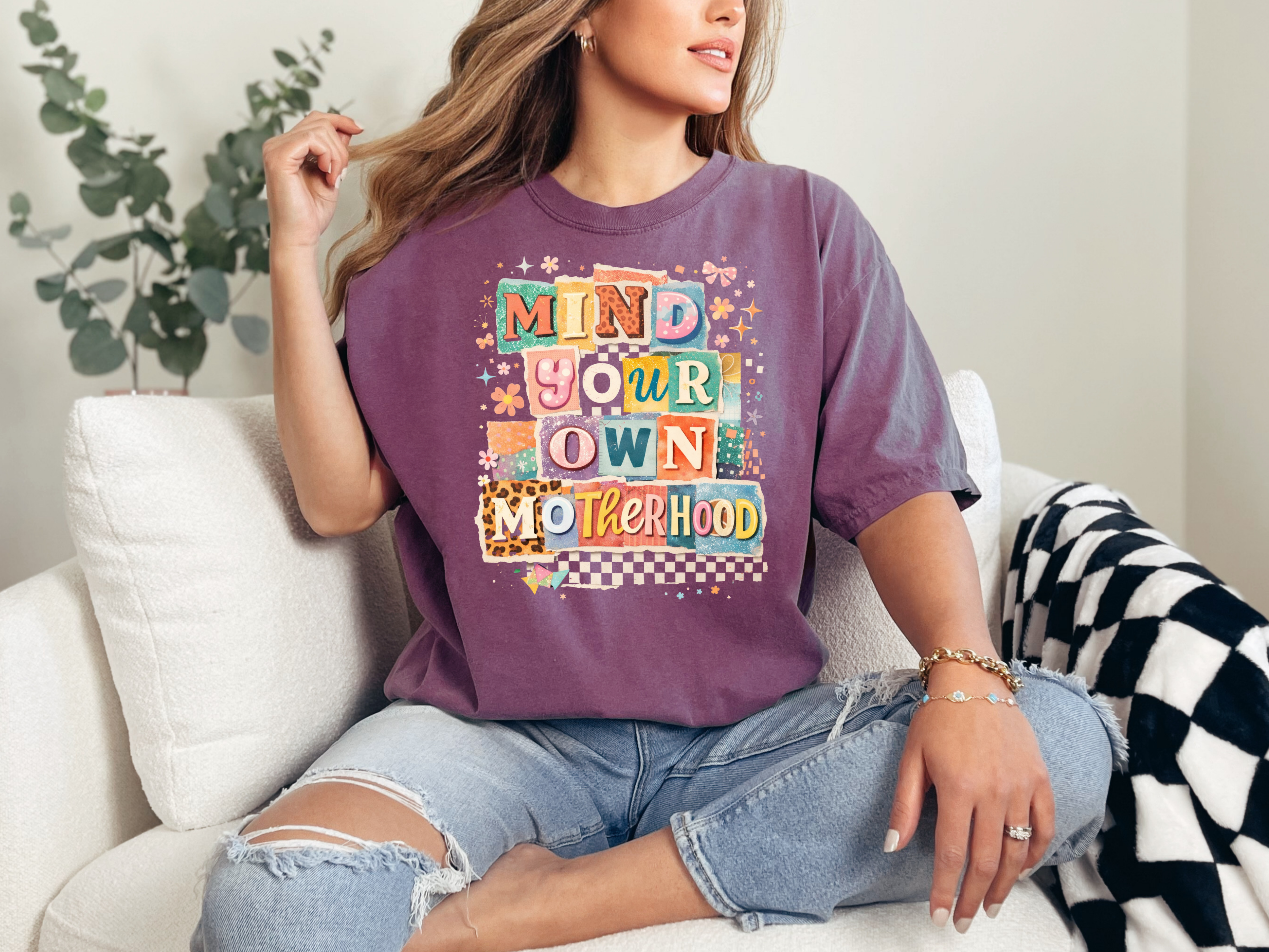 Retro Mind Your Own Motherhood Comfort Colors T-Shirt
