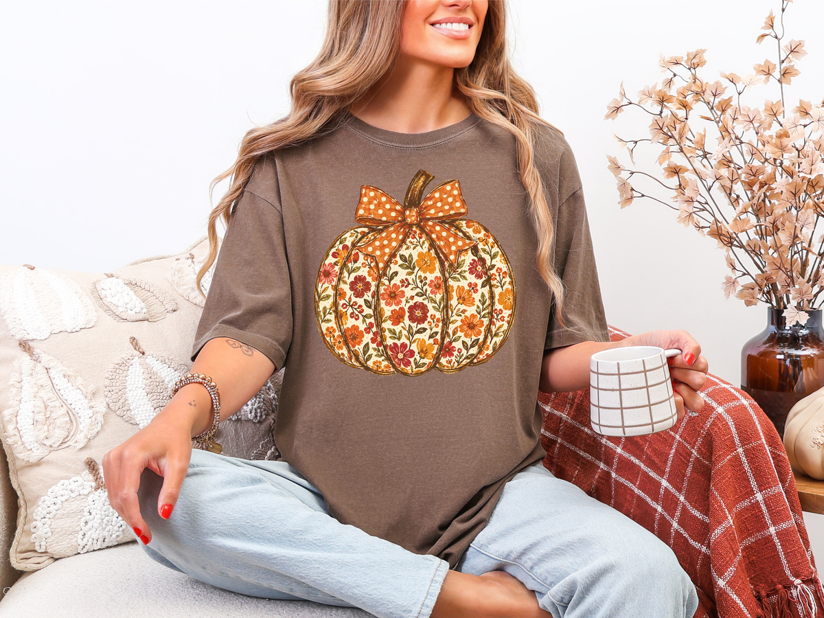 Floral Pumpkin T-shirt