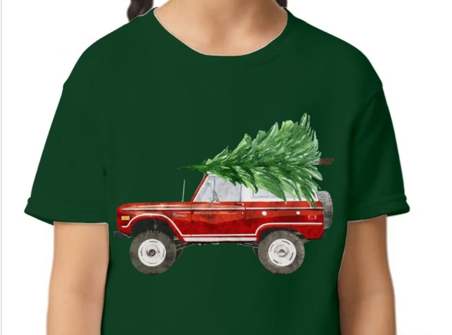 Youth Bronco Christmas T-shirt or Sweatshirt