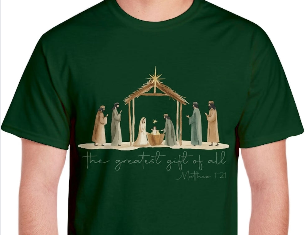 Adult Manger Scene T-shirt or Sweatshirt