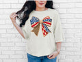 Flag Bow Comfort Colors T-Shirt