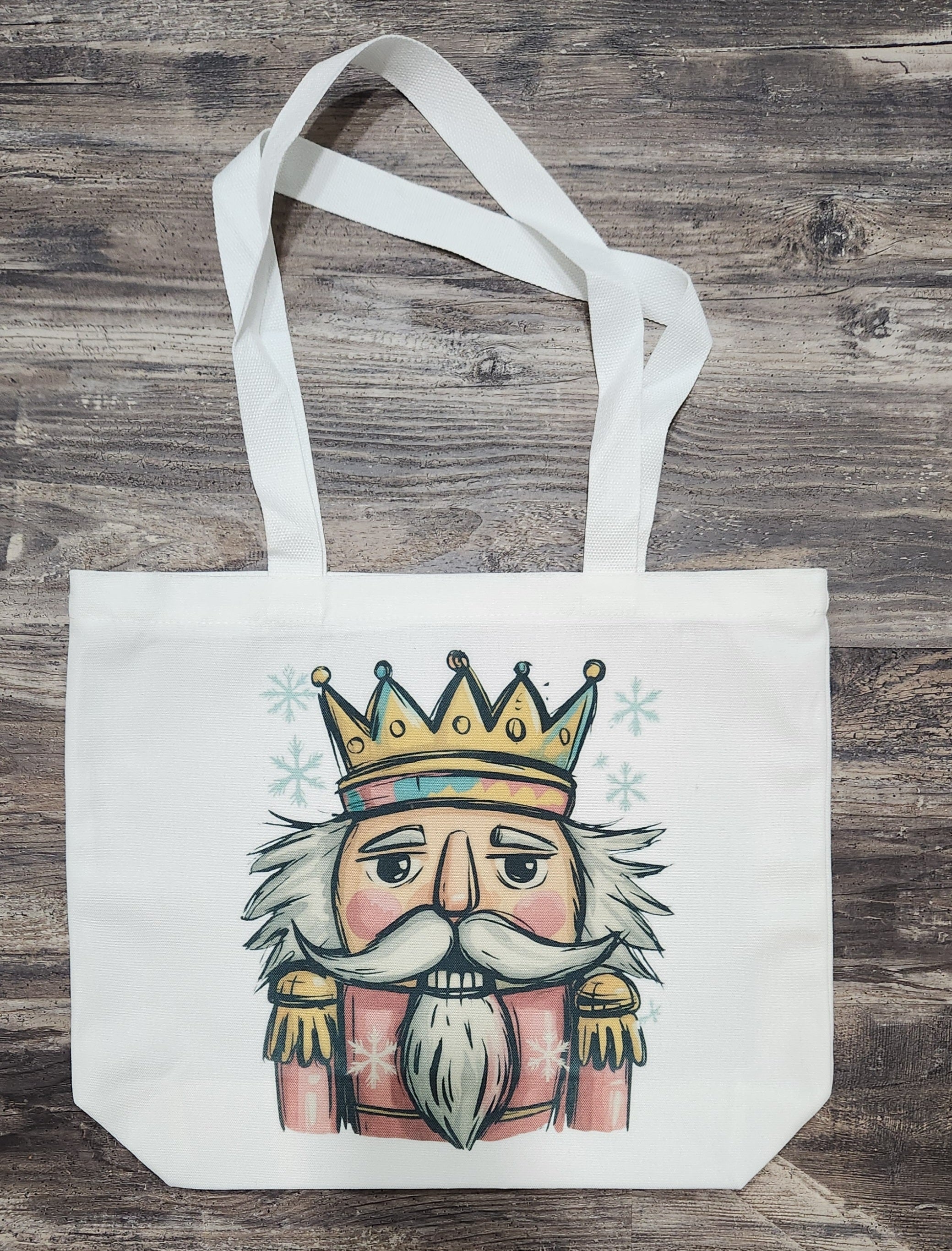 Nutcracker Canvas Tote Bag with Zipper