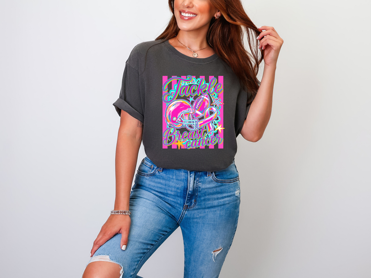 Tackle Breast Cancer Comfort Colors T-Shirt