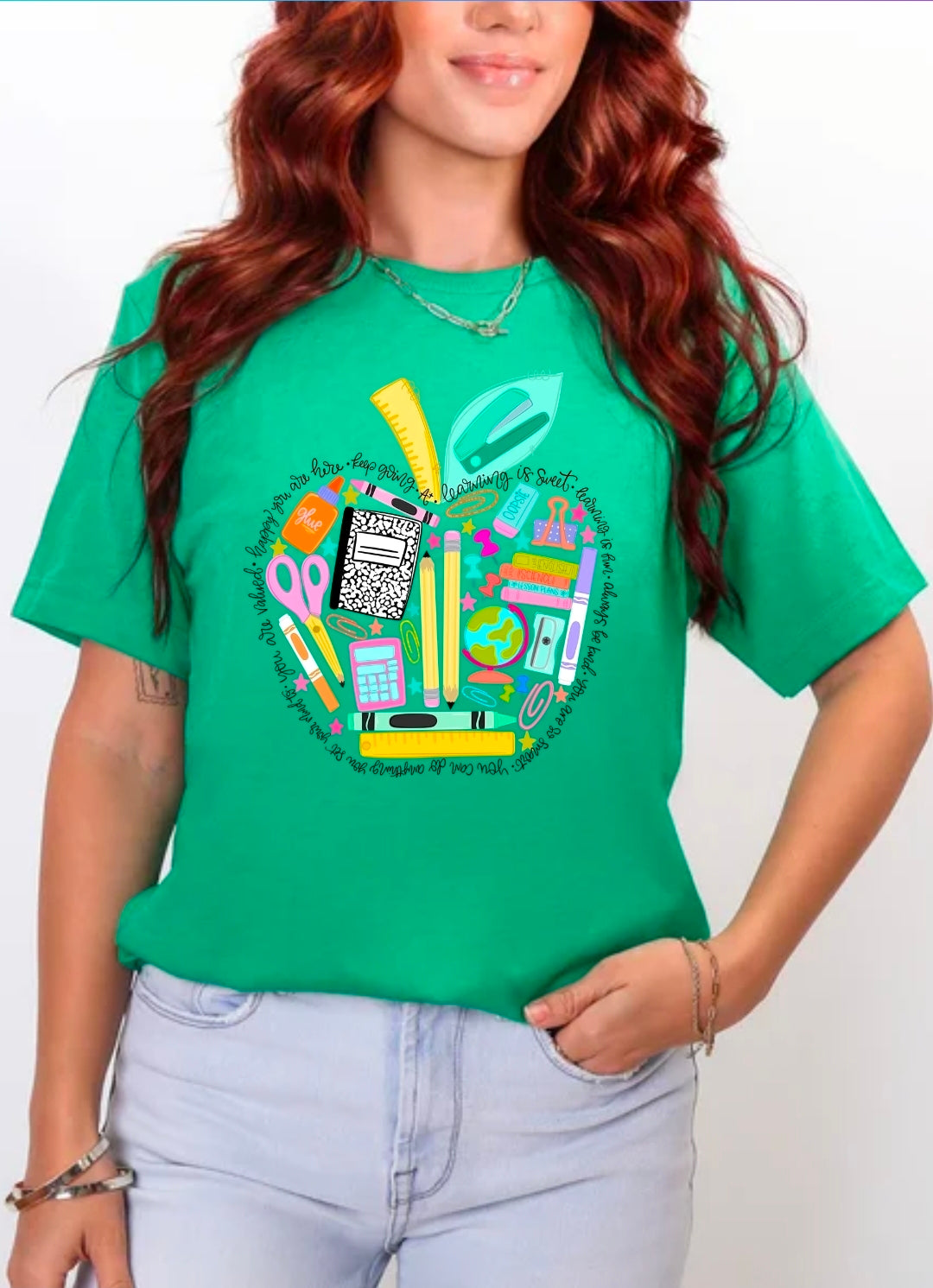 School Supplies Apple T-shirt