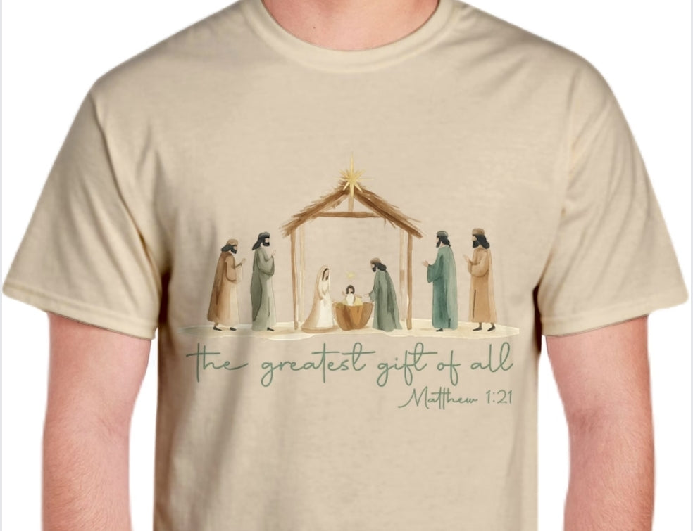 Adult Manger Scene T-shirt or Sweatshirt