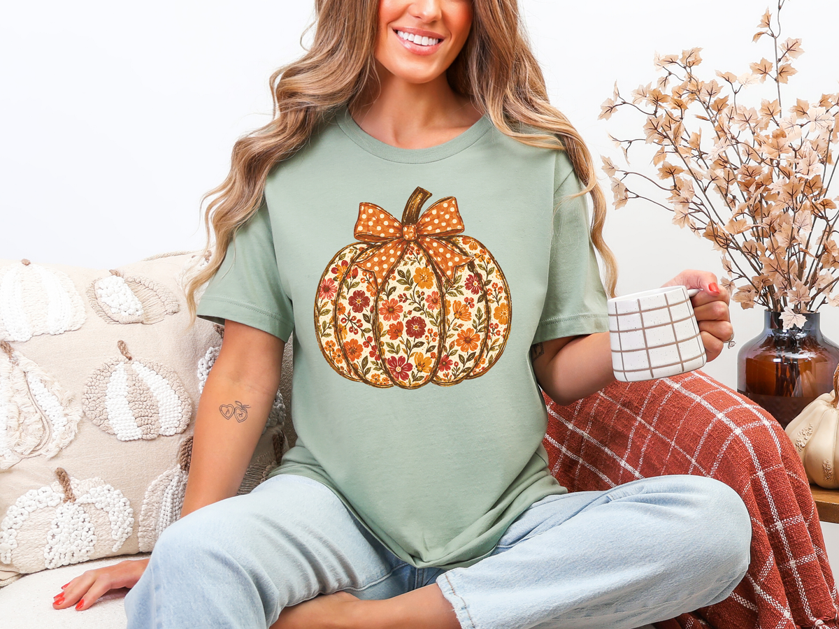 Floral Pumpkin T-shirt