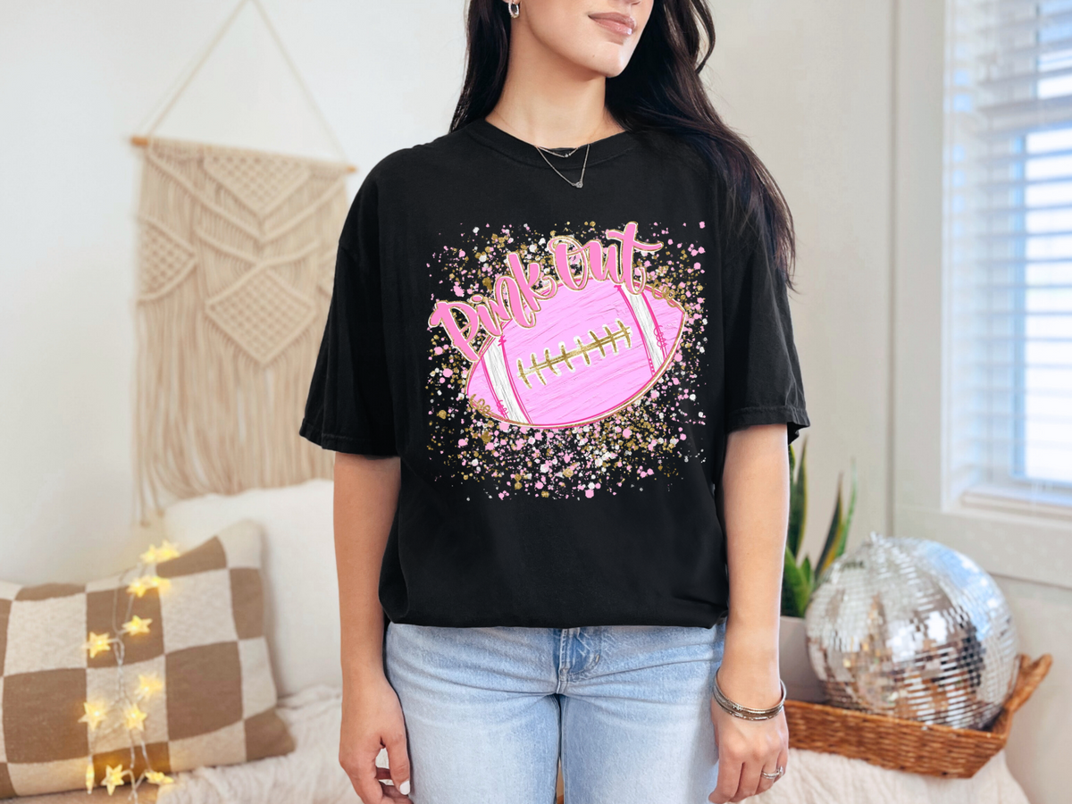Pink Out Football Comfort Colors T-Shirt