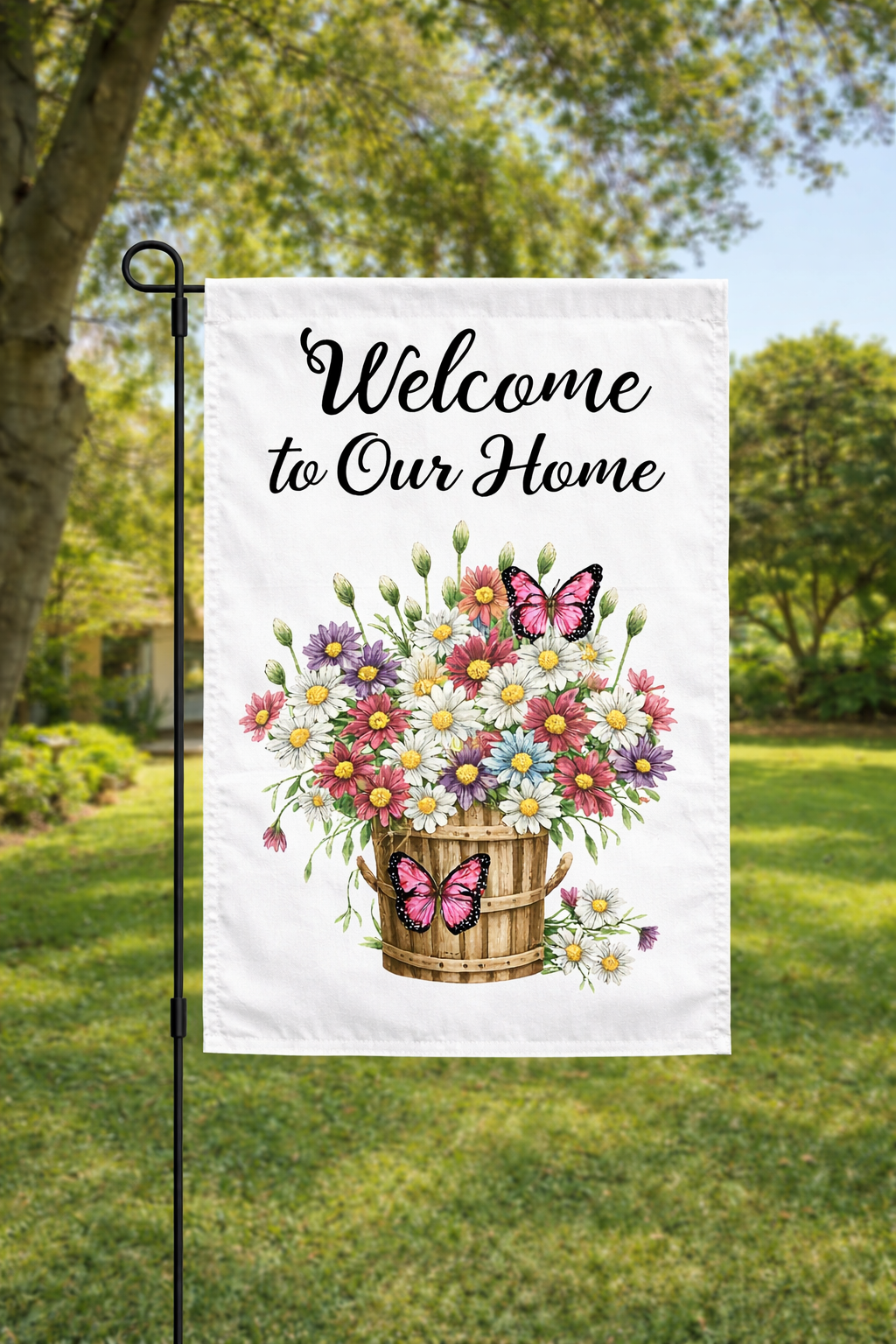 Welcome to Our Home Garden Flag