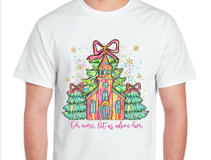 Adult Let Us Adore Him T-shirt or Sweatshirt