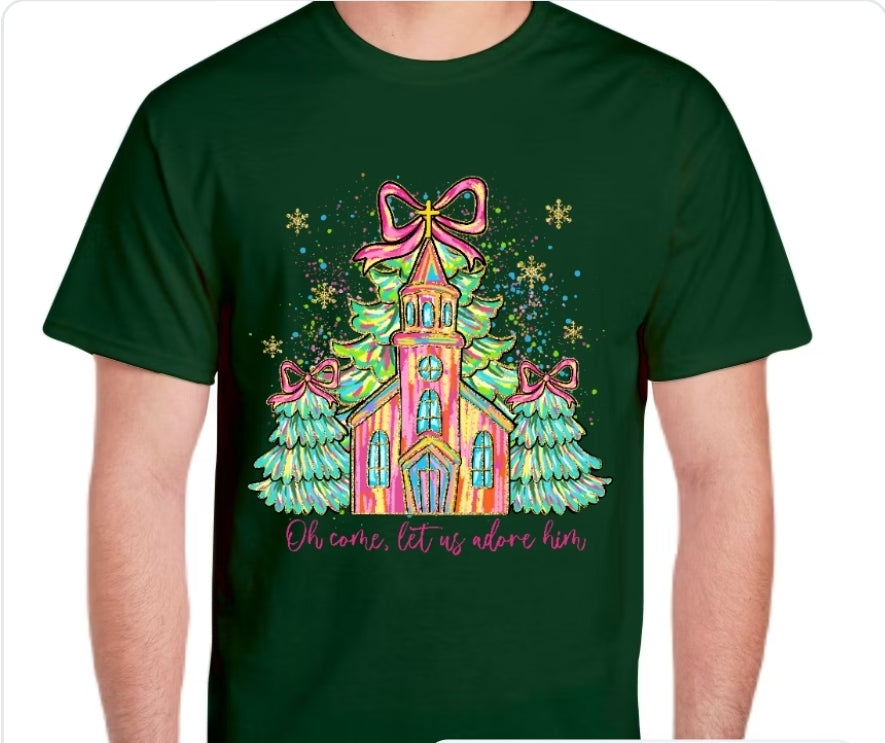 Adult Let Us Adore Him T-shirt or Sweatshirt