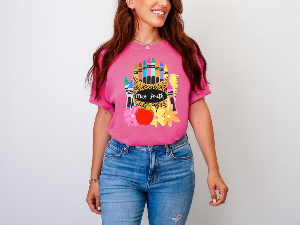 Crayon Nameplate Comfort Colors T-Shirt