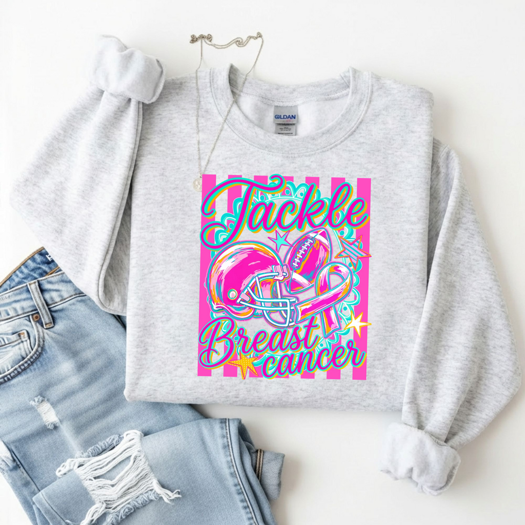 Tackle Breast Cancer Crewneck Sweatshirt