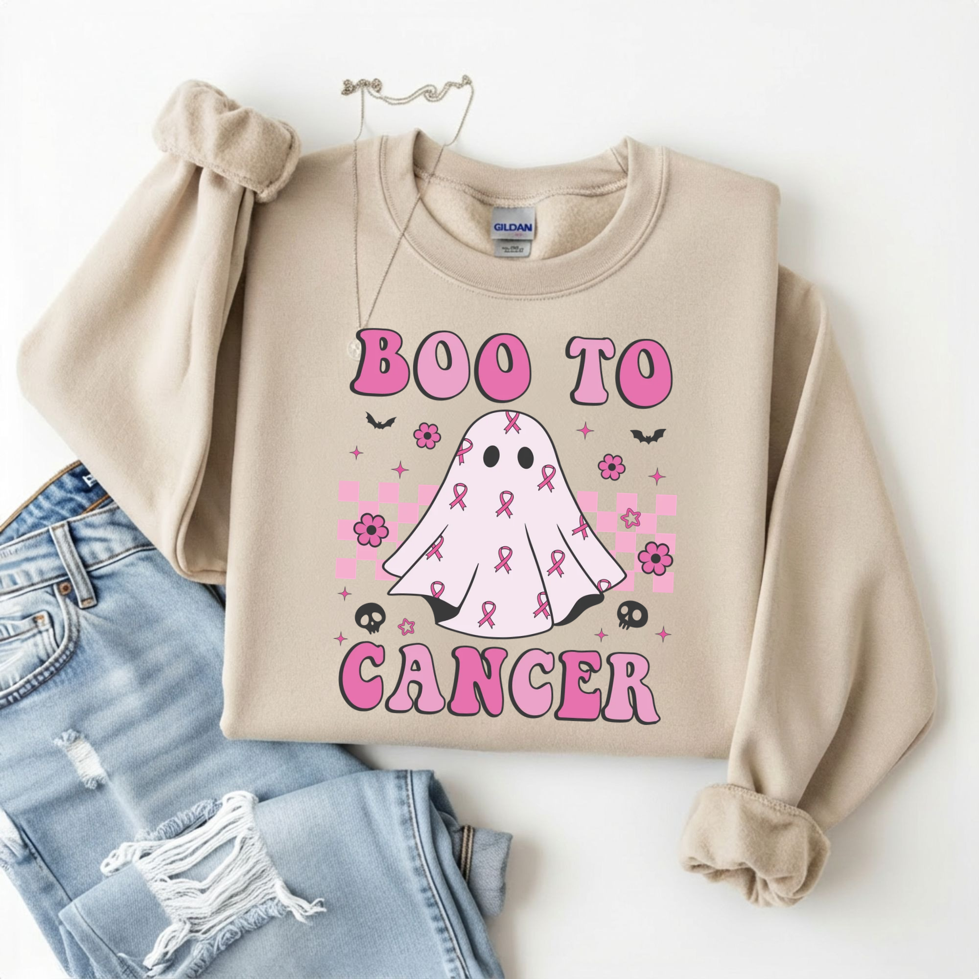 Boo to Cancer Crewneck Sweatshirt