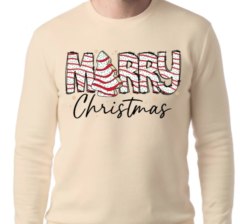 Adult Little Debbie Merry Christmas T-shirt or Sweatshirt
