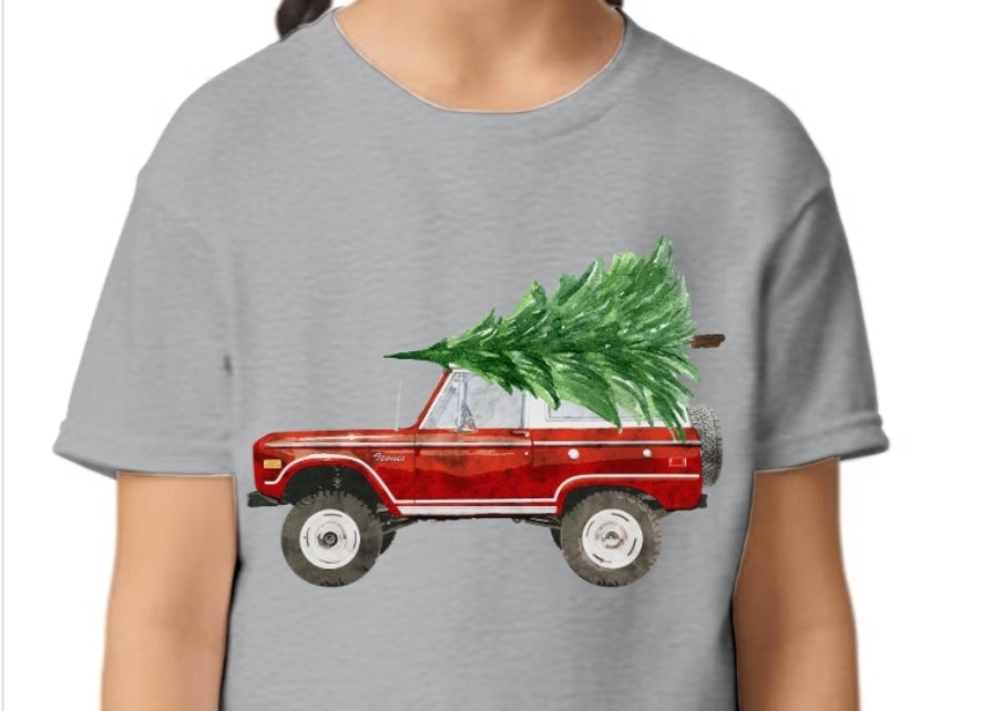 Youth Bronco Christmas T-shirt or Sweatshirt