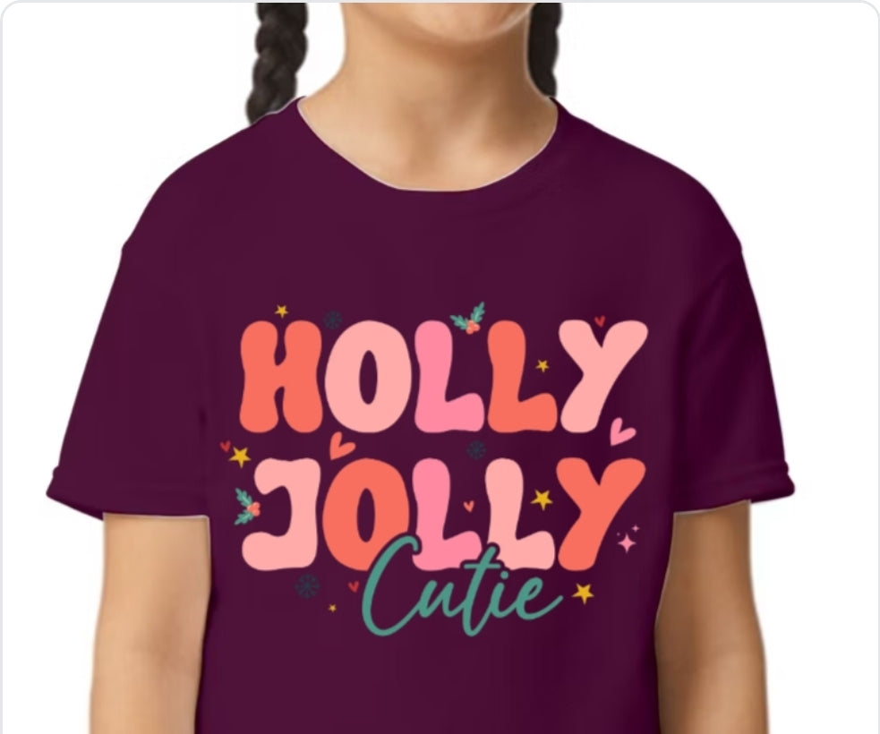 Youth Holly Jolly Cutie T-shirt or Sweatshirt