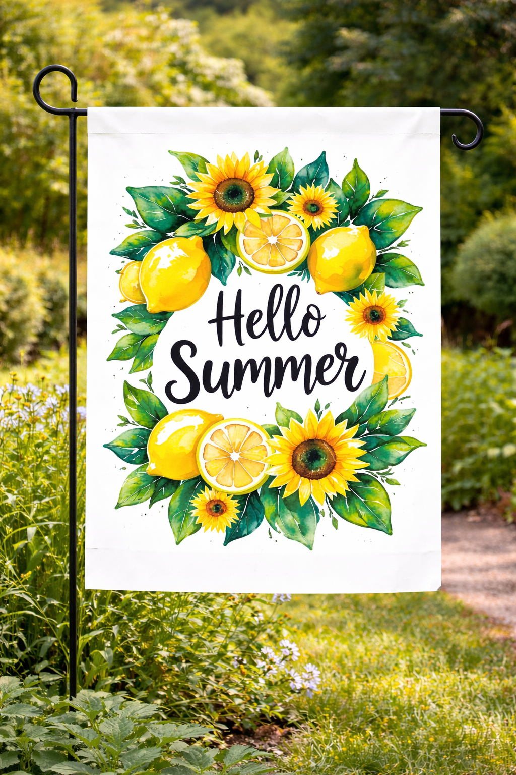 Hello Summer Garden Flag