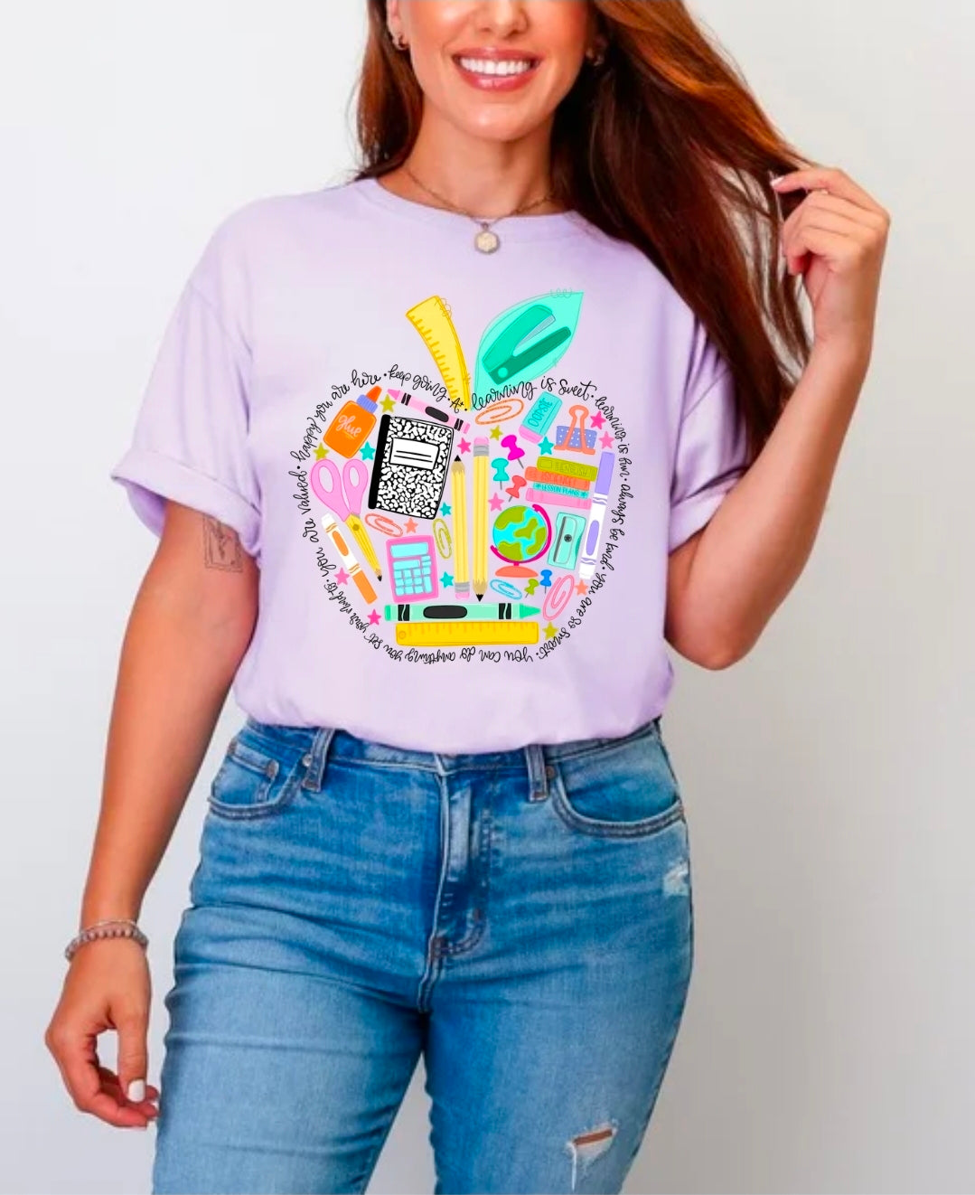 School Supplies Apple Comfort Colors T-Shirt